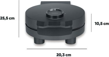 Вафельниця SEVERIN Black Line WA 2117 для серцеподібних вафель, антипригарне покриття без PFAS, 1000 Вт, чорний/нержавіюча сталь
