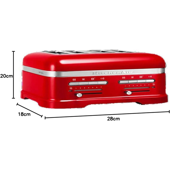 Тостер KitchenAid Artisan 5KMT2204, колір Pebble Palm (30), Liebesapfel Rot - 2 відділення