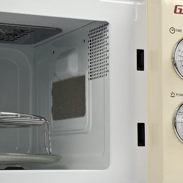Мікрохвильова піч Girmi FM21 комбінована, 20 л, 700+800 Вт, ретро-дизайн, кремова, для однієї особи