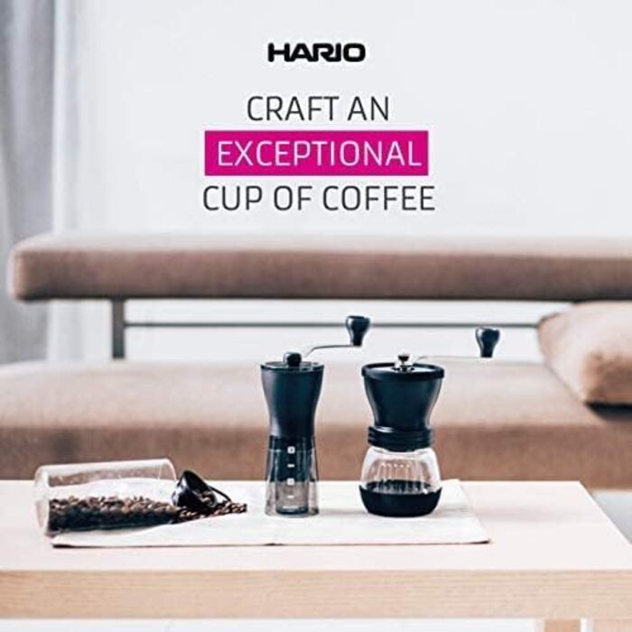 Кавомолка Hario Mini Mühle Slim Plus чорного кольору
