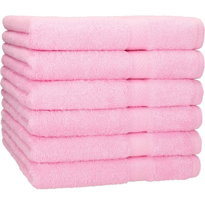 Набір рушників Betz Palermo 6 шт 70x140 см 100% бавовна рожеві для душу та ванної