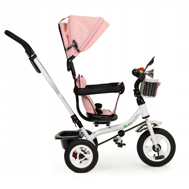 Триколісний велосипед Ecotoys 1796 (білий, чорний, рожевий, сірий)