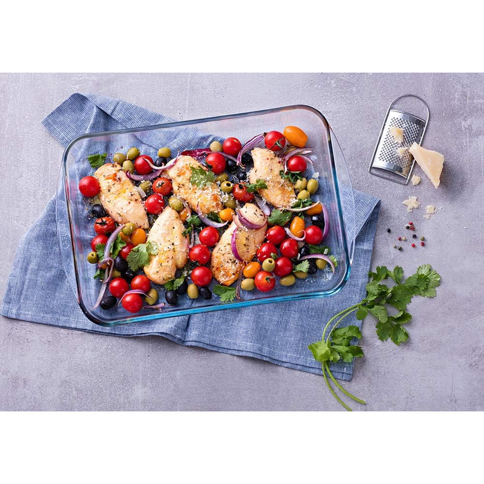 Форма для лазаньї Pyrex Essentials, прямокутна, скляна, 35x23 см і 40x27 см, набір 2 шт.