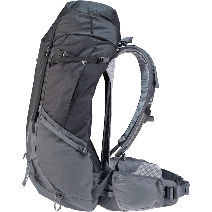 Рюкзак Deuter Futura Pro 42 EL, 42 л, чорний/графіт, для трекінгу та походів, великий розмір