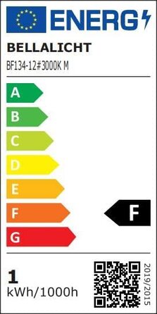 Світильник настінний LED BELLALICHT 12W, алюміній, IP54, тепле світло, чорний, для вітальні, спальні, коридору, сходів