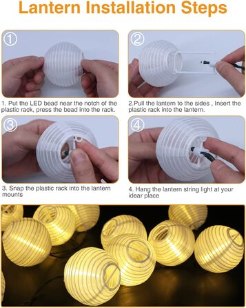 Сонячна гірлянда Litogo 7.8 м, 40 LED ліхтариків, 8 режимів, IP65, водонепроникна, для вулиці, саду, балкона, тераси, вечірки, теплий білий