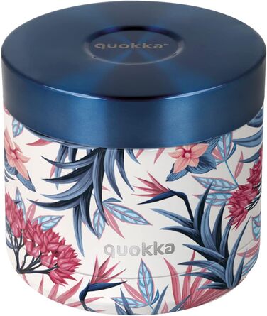 Quokka WHIM Blue Garden термоконтейнер для їжі з нержавіючої сталі, 600 мл, синій
