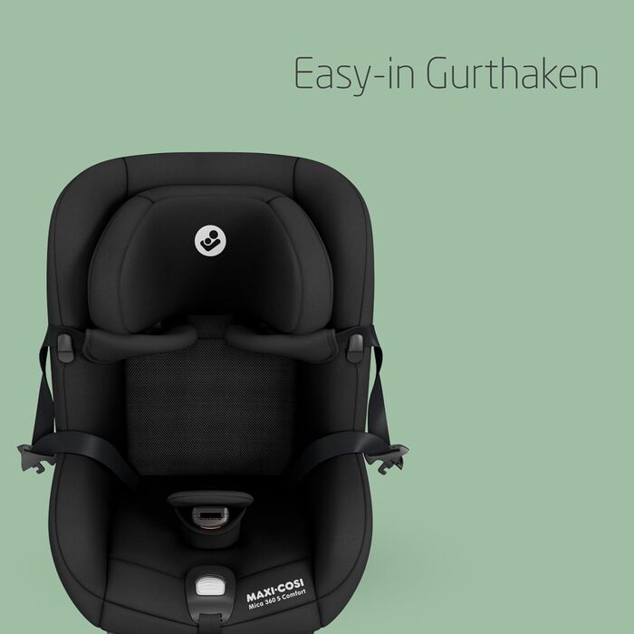 Дитяче автокрісло Maxi-Cosi Mica 360 S Comfort i-Size (40–150 см), ISOFIX, Authentic Black