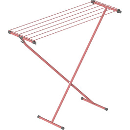 Сушарка для білизни Rörets Compact Rosé, 5,5 м, металева, компактна, гачки для зберігання, 90x32x83 см, шведська якість