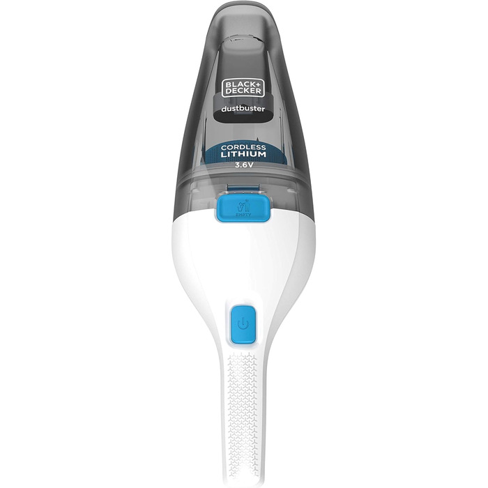Ручний акумуляторний пилосос BLACK+DECKER Dustbuster 3.6В, безмішковий, бездротовий, знімний контейнер 325 мл, білий