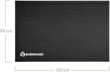 Вогнетривкий килимок для гриля BURNHARD 120x80 см з м'якого ПВХ, захисна підкладка для підлоги, BBQ мат для газового гриля, для вулиці