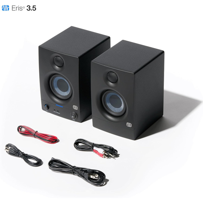 Акустична система PreSonus Eris 3.5 Gen 2, 50 Вт, чорна - для мультимедіа, геймінгу та студійної музики