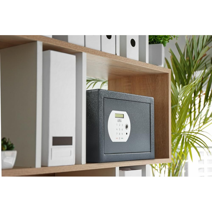 Сейф для меблів BURG-WÄCHTER Pure-Safe PS 120 E FP, електронний кодовий замок та відбиток пальця, 20,6 л, антрацит, з полицею, настінне та підлогове кріплення
