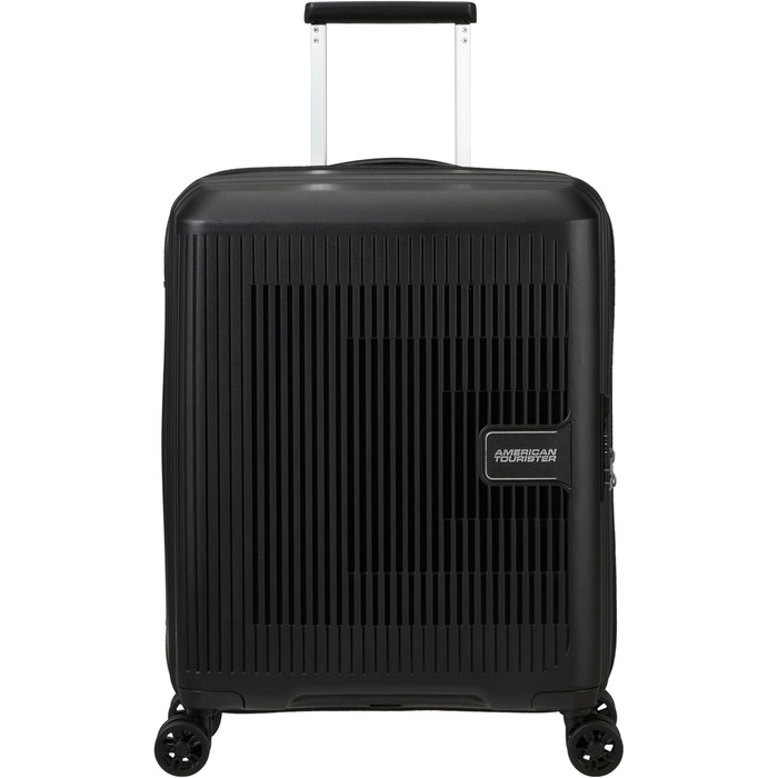 Валіза American Tourister Aerostep Spinner S, розширювана, 55 см, 36/40 л, чорна, ручна поклажа