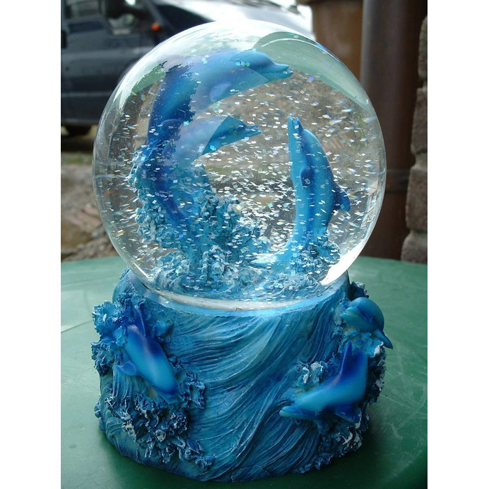 Велика снігова куля з дельфіном Geschenkestadl, декор