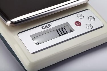 Кухонні ваги електронні G&G KF6K 6кг/0.1г з автовимкненням та живленням від мережі/батарейок