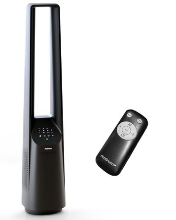 Pro Breeze Вентилятор без лопатей 101 см з LED дисплеєм та пультом - 6 швидкостей, 5 режимів, авто-коливання 60°, таймер 7 годин, чорний