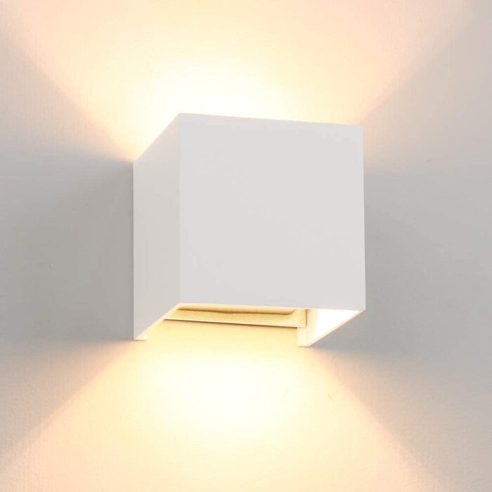 Світильник настінний Klighten 9W LED із замінною лампою G9, вологозахищений IP54, для внутрішнього та зовнішнього використання, тепле біле світло 3000K, білий колір