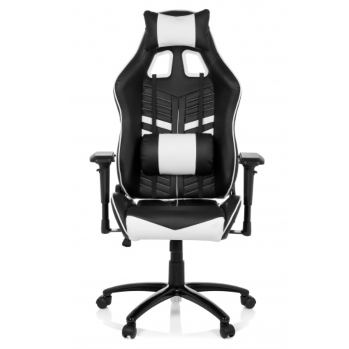 Ігрове крісло / Офісне крісло LEAGUE PRO Штучна шкіра Чорний / Білий HJH OFFICE