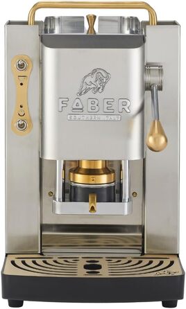 Кавомашина Faber Deluxe 3.0 для ESE 44мм, нержавіюча сталь, 1л, з електроклапаном та регульованим пресом