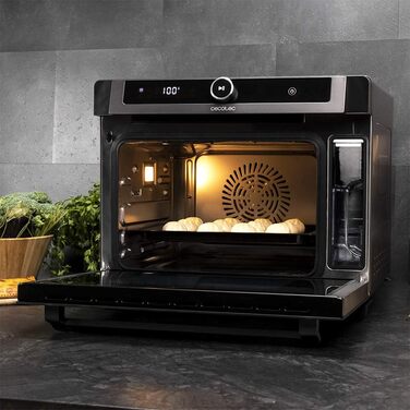Пароварі-піч Cecotec Bake&Steam 4000 Combi Gyro, 2400 Вт, 3-в-1: пароварка, конвекційна піч та аерофритюрниця, 40 л, 7 функцій