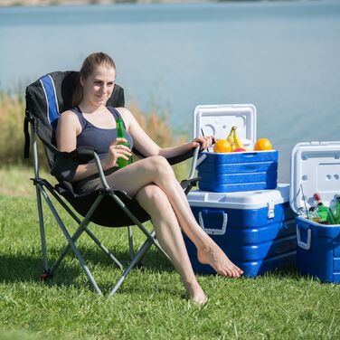 Крісло для кемпінгу Relaxdays складне з підлокітником
