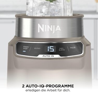 Персональний блендер Ninja BN500EUSD1 з технологією Auto-iQ, мотор 1000 Вт, чаша 700 мл, колір Stonegold (сірий/золотий)