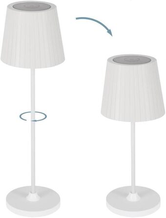 LED настільна лампа EGLO Cabozo для вулиці, торшероподібна, сенсорне керування, диммування, USB-порт, пластик, тепле біле світло, IP44