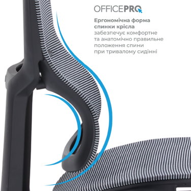 Крісло офісне OfficePro Elegant OC660-B-DG-DG