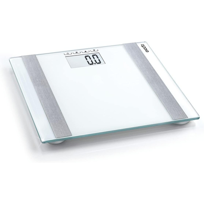 Цифрова вага для людей Exacta Deluxe з LCD-дисплеєм, вимірюванням ваги, жиру, води, м'язів і калорій, автоматичне ввімкнення/вимкнення