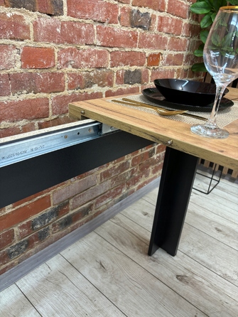 Обідній гарнітур Loft Ribes: розкладний стіл 80x140/180 см та 6 стільців