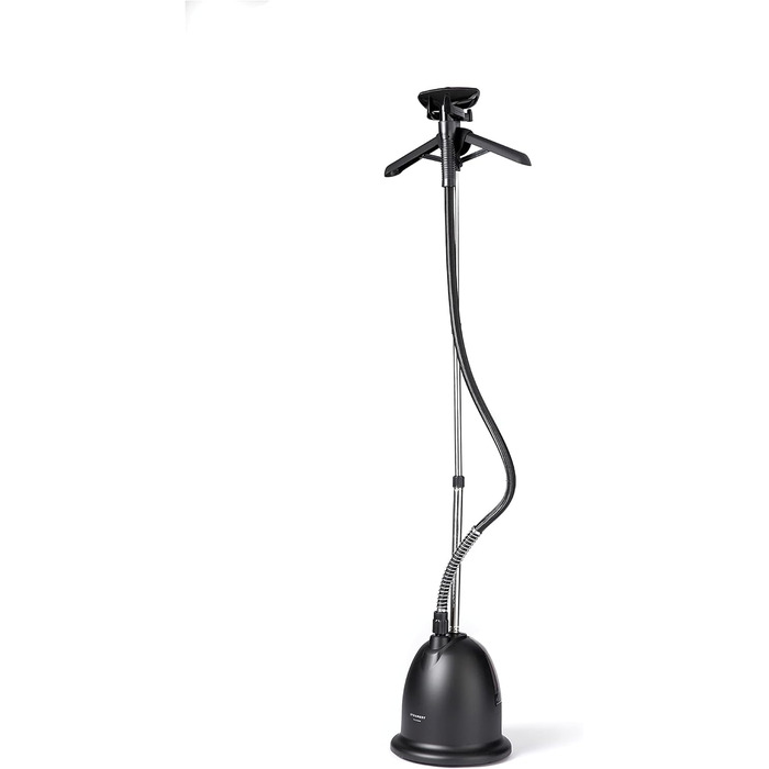 Вертикальний відпарювач Steamery Cumulus 1750W для дому, з вішалкою, захисною рукавичкою, 60 хвилин безперервного пару, видалення складок, чорний