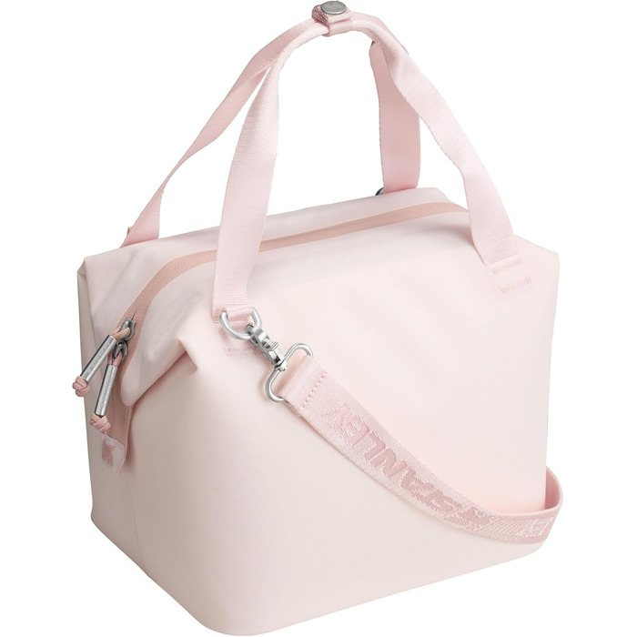 Сумка-холодильник Stanley 1913 All-Day Julienne Maxi Cooler, 7.0 л, Rose Quartz — термосумка з перецьикльованого поліестеру з ременями та сітчастими кишенями