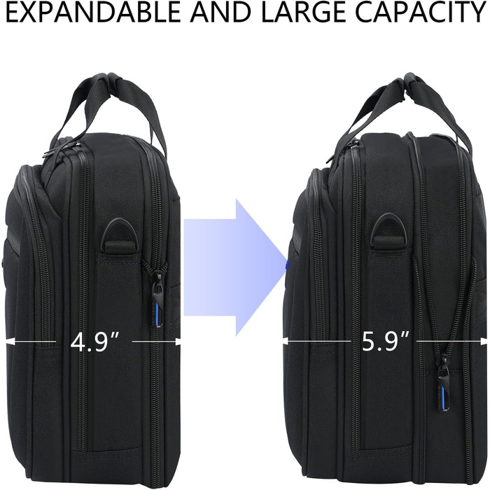 Сумка для ноутбука VANKEAN Premium Briefcase, чохол для ноутбука до 15.6 дюймів, чорно-синя
