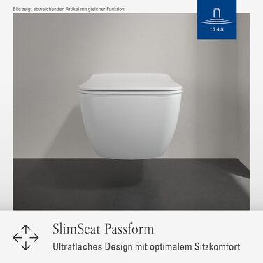 Сидіння для унітаза Villeroy & Boch Architectura D-подібне, білий глянцевий (Alpin), з мікроліфтом (SoftClose), знімне, термопласт (Duroplast), арт. 98M9C101