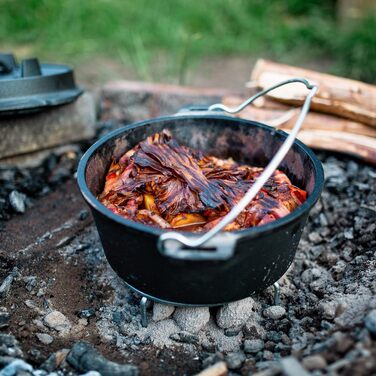 Чавунний казанок BBQ-Toro Dutch Oven Premium Serie 9,0 л (DO9P) без ніжок, підготовлений до використання (preseasoned) з кришкою