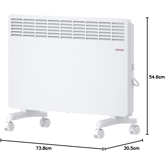 Електрообігрівач STIEBEL ELTRON 2 кВт, конвектор на колесах, для 25 м², енергоощадний, TÜV сертифікат