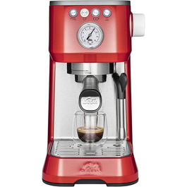 Еспресо-машина Solis Barista Perfetta Plus 1170, професійна ріжкова кавоварка з манометром, паровою та гарячоводною насадкою, температурним регулятором, 54 мм холдером, подвійним носиком, червона