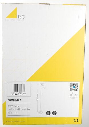 Торшер Trio Leuchten Marley 1xGU10, метал, нікель матовий, сучасний дизайн