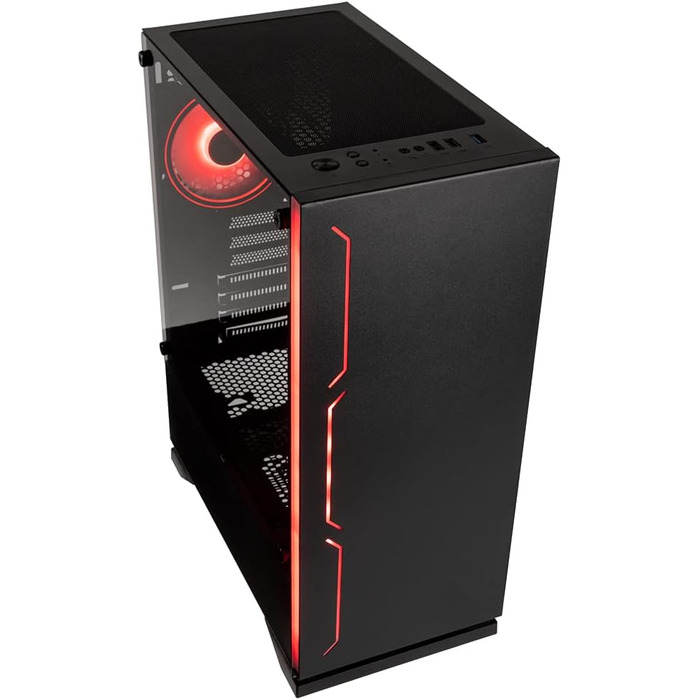 Корпус для ПК Kolink Inspire K11 ARGB Midi-Tower, чорний, з боковою панеллю з загартованого скла, RGB-вентилятор, підтримка водяного охолодження, ATX