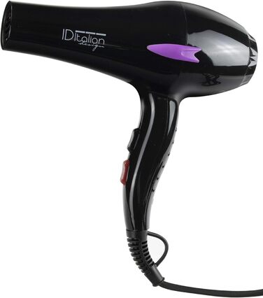Професійний іонний фен для волосся ITALIAN DESIGN Elite, 2200 Вт, матовий чорний