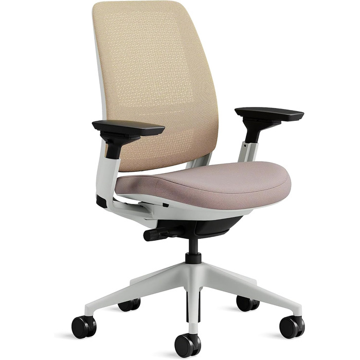 Офісний крісло Steelcase Series 2 з підтримкою спини LiveBack, 4D підлокітники, регульована підголовник, колір Трюфель, сучасний дизайн