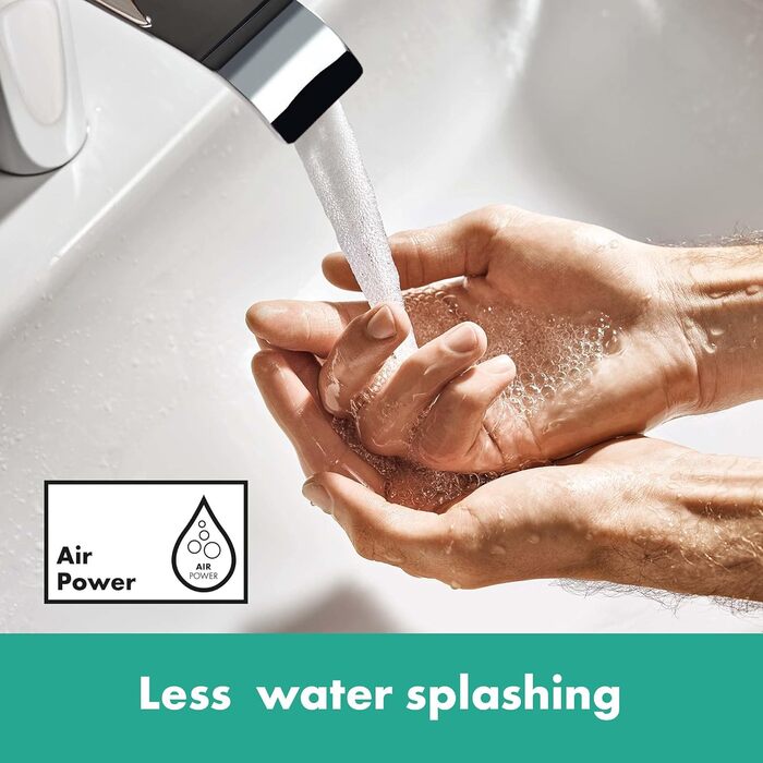 Змішувач для ванної кімнати Hansgrohe Vivenis без зливу, хром, висота виливу 110 мм, EcoSmart (економія води)