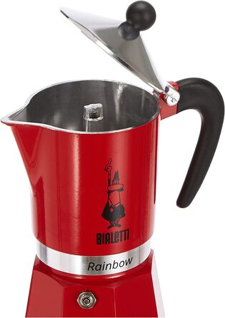 Гейзерна кавоварка Bialetti Rainbow, алюмінієва, червона, 6 чашок