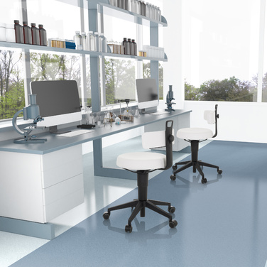 Робочий табурет / балансирне крісло TOP WORK FLEX PU white hjh OFFICE