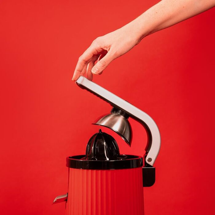 Соковижималка для цитрусових Cecotec Xqueeze RetroJuice 600 Red (600 Вт, нержавіюча сталь, червона)
