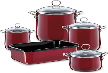 Емалевий чайник Riess CLASSIC Plus 2 л, червоний, для індукції, діаметр 18 см, висота 21.7 см, трьохшарове емалювання