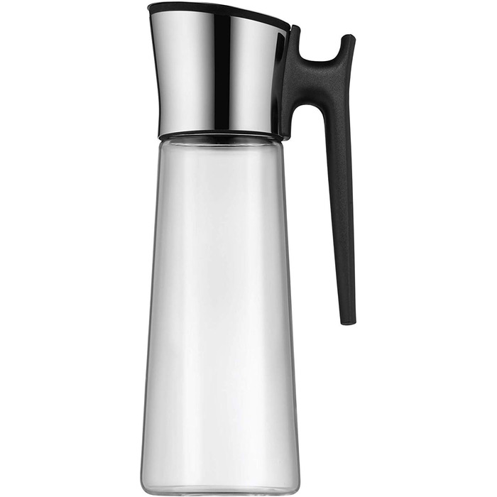 Скляна карафа WMF Basic з кришкою, 1,5 л - скляна посуда для води з нержавіючої сталі