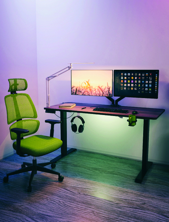 Стіл Mealux PowerDesk Lite XL Walnut (арт. EVO-202 Lite Walnut/B)