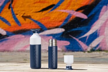 Термос Dopper Breaker Blue 350 мл – нержавіюча сталева термочашка для кави, чаю, подвійні стінки, тримає 24 год холод, 9 годин тепло, герметична, для напоїв, синя